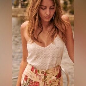 Sezane Yoran Top Cream - Size M